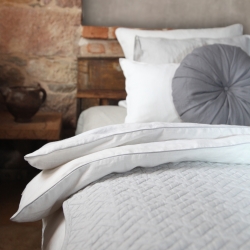 Pościel lniana 3-częściowa w kolorze ecru 