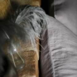 Pościel lniana 3-częściowa w kolorze wrzosowym 