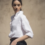 Spódnica lniana czarna