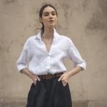 Spódnica lniana czarna