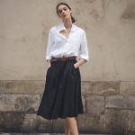 Spódnica lniana czarna