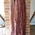 Szal lniany pudrowy róż