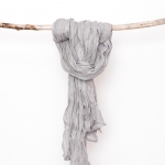 Szal lniany jasny popiel