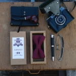 Muszka lniana burgund