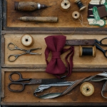 Muszka lniana burgund