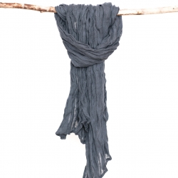 Lniany szal grafitowy 