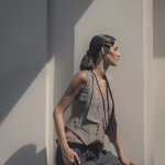 Lniany top mleczna czekolada