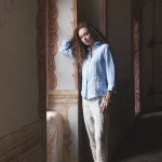 Lniana koszula lazurowy błękit