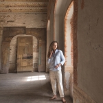 Lniana koszula lazurowy błękit