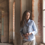 Lniana koszula lazurowy błękit