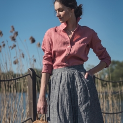 lniana koszula lilia wodna 