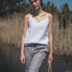 Lniany top biały