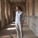 Lniana koszula w bieli