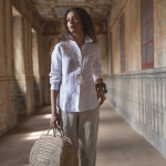 Lniana koszula w bieli