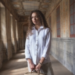 Lniana koszula w bieli