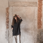 Tunika lniana czarna oliwka