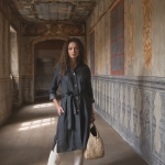 Płaszcz lniany letnia noc